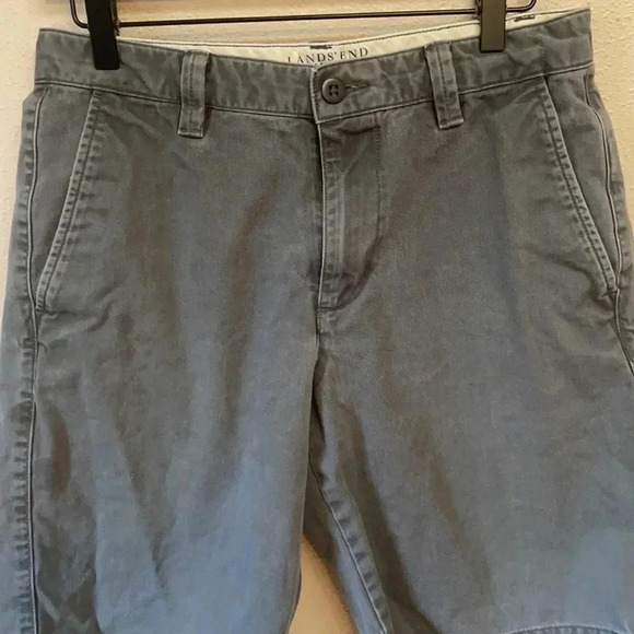 LANDS’ END Men’s Straight Fit Canvas Shorts - Picture 2 of 6